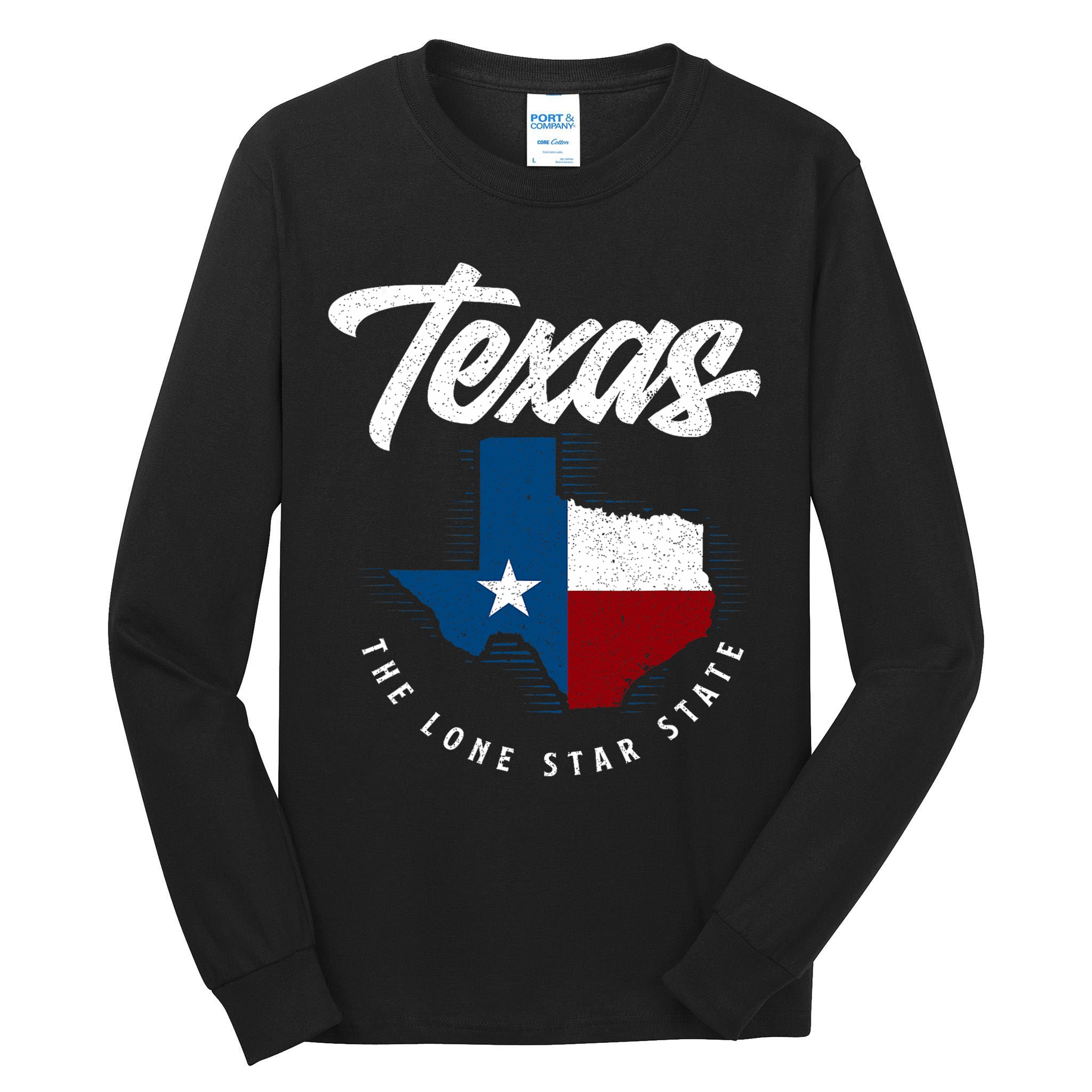 Texas The Lone Star State Texas Map Tall Long Sleeve T-Shirt