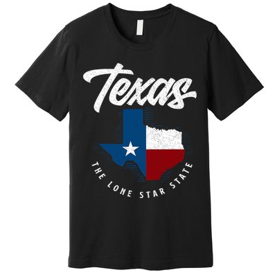 Texas The Lone Star State Texas Map Premium T-Shirt