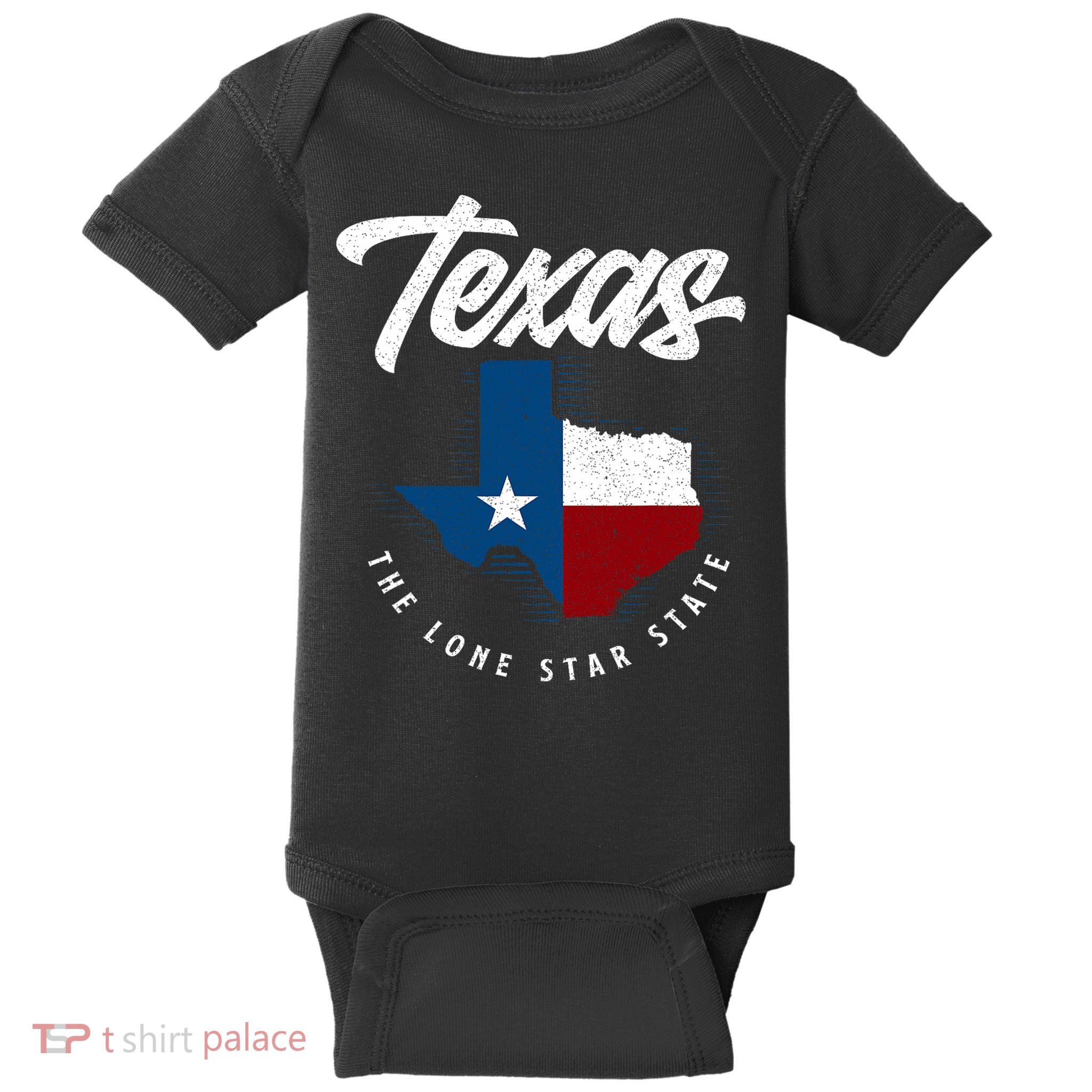 Texas The Lone Star State Texas Map Baby Bodysuit