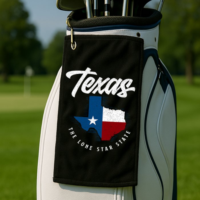 Texas The Lone Star State Texas Map Golf Towel