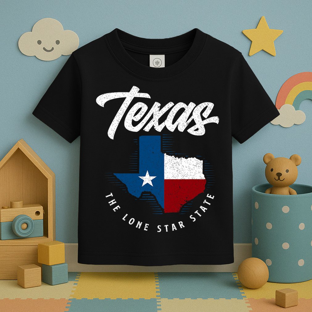 Texas The Lone Star State Texas Map Toddler T-Shirt