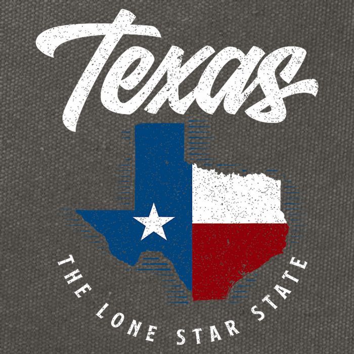 Texas The Lone Star State Texas Map Cotton Canvas Backpack