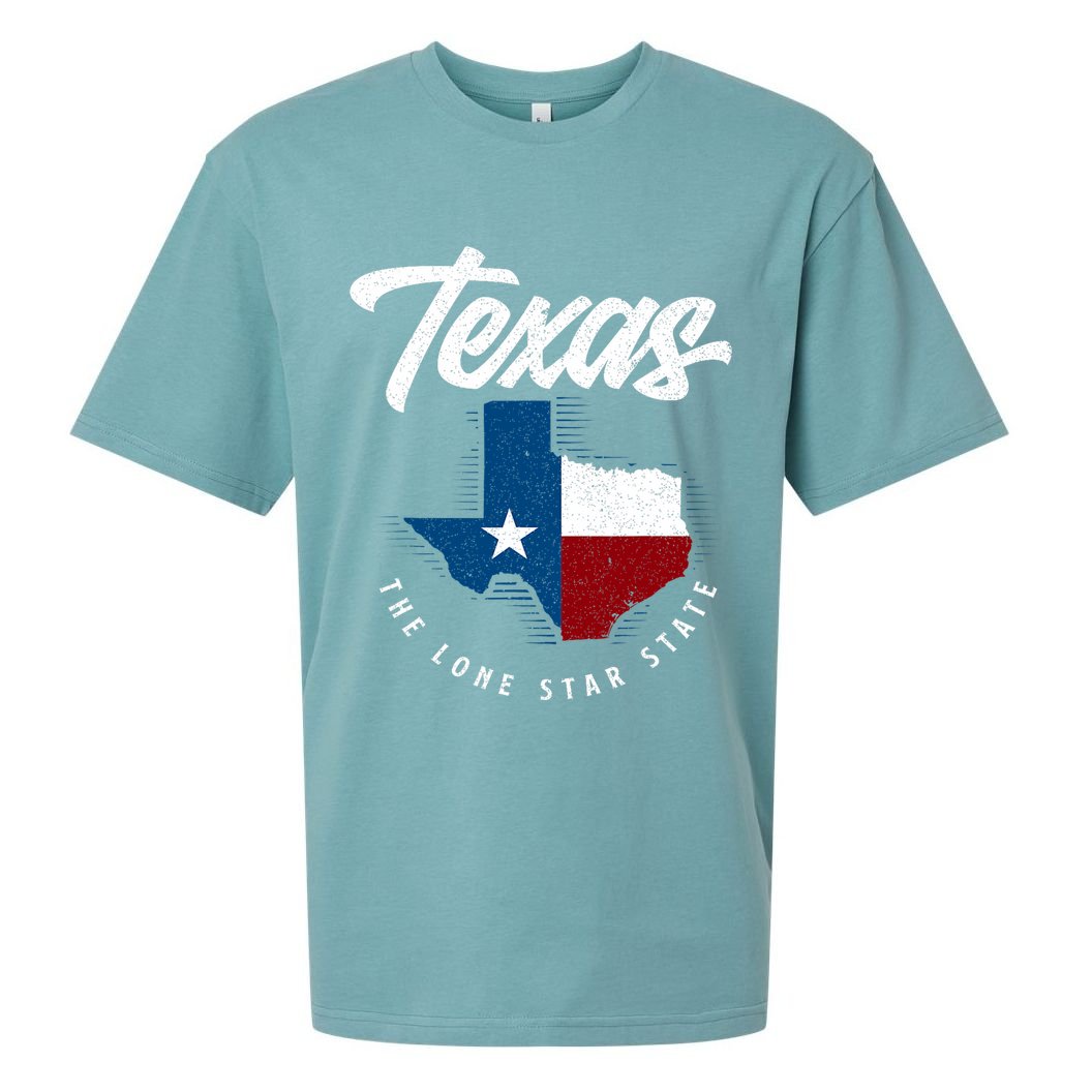 Texas The Lone Star State Texas Map Sueded Cloud Jersey T-Shirt