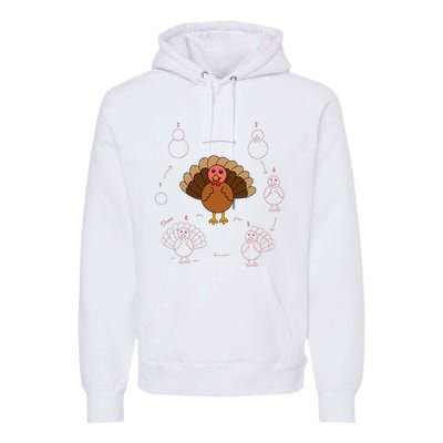 Turkey Thanksgiving Lovers Art Teacher And Student Premium Hoodie