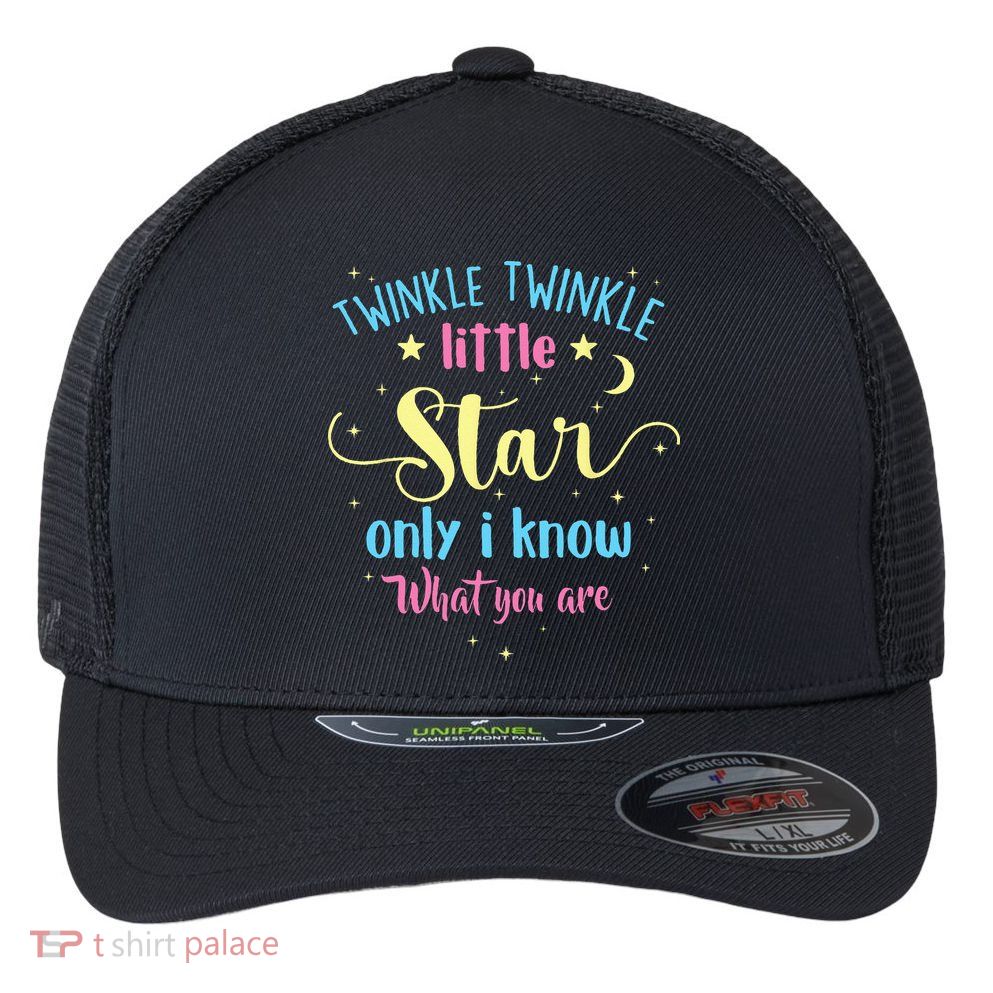 Twinkle Twinkle Little Star Gender Reveal Party Baby Shower Flexfit Unipanel Trucker Cap