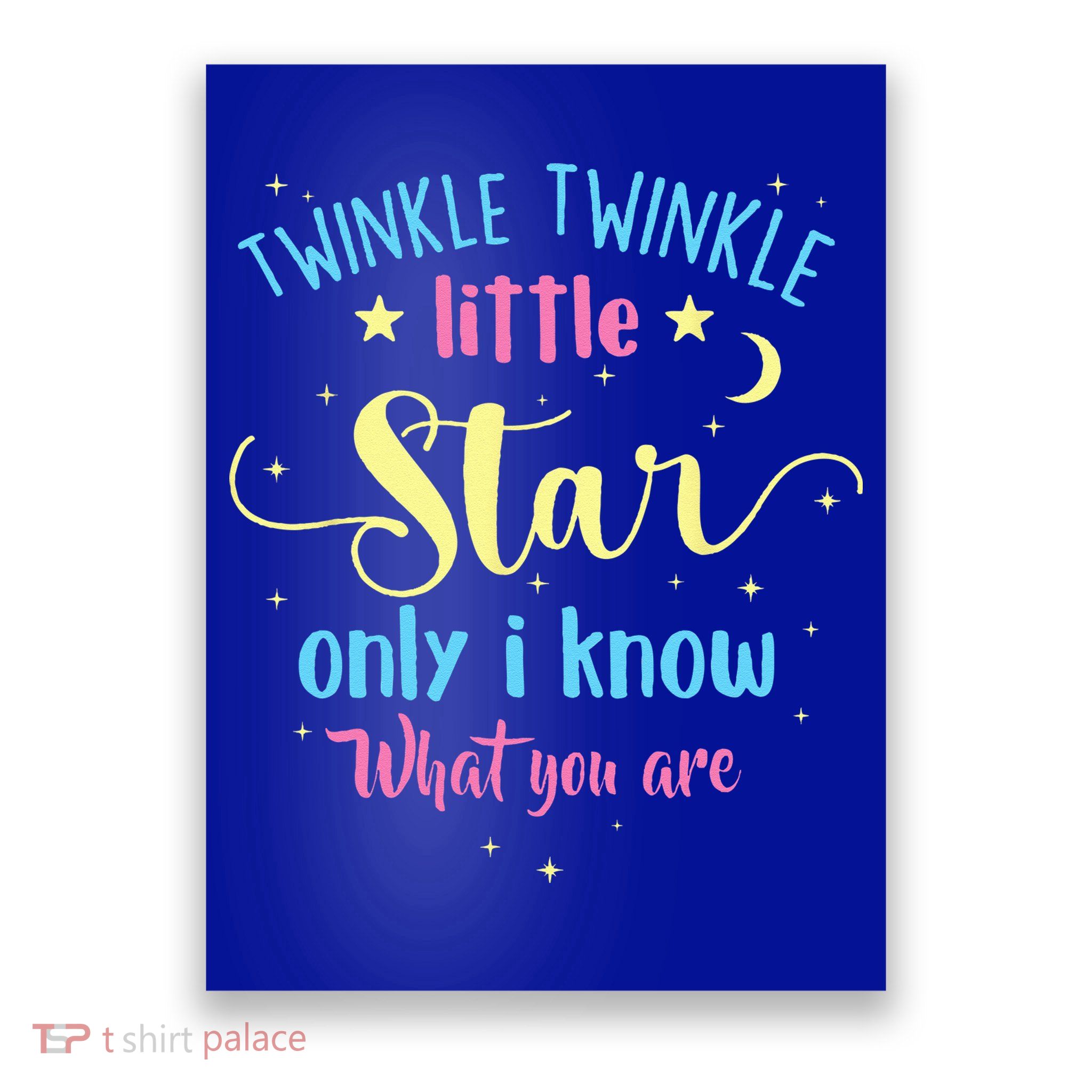 Twinkle Twinkle Little Star Gender Reveal Party Baby Shower Poster