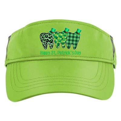 Three Tooth Leprechaun Hat Dentist Happy St Patrick's Day Gift Adult Drive Performance Visor