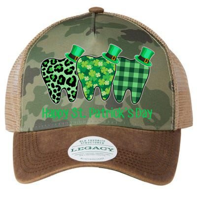 Three Tooth Leprechaun Hat Dentist Happy St Patrick's Day Gift Legacy Tie Dye Trucker Hat