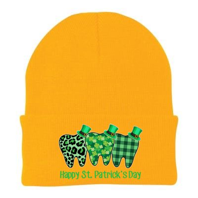 Three Tooth Leprechaun Hat Dentist Happy St Patrick's Day Gift Knit Cap Winter Beanie