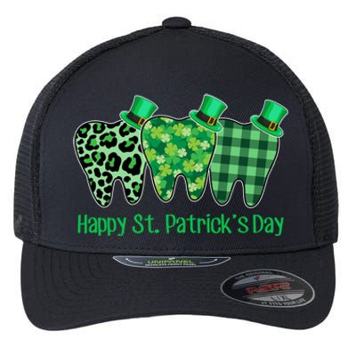 Three Tooth Leprechaun Hat Dentist Happy St Patrick's Day Gift Flexfit Unipanel Trucker Cap