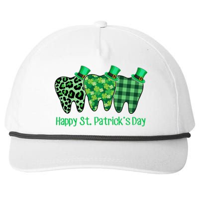 Three Tooth Leprechaun Hat Dentist Happy St Patrick's Day Gift Snapback Five-Panel Rope Hat