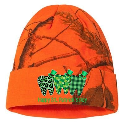 Three Tooth Leprechaun Hat Dentist Happy St Patrick's Day Gift Kati Licensed 12" Camo Beanie