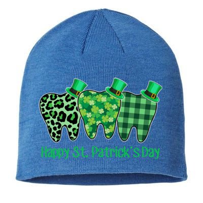 Three Tooth Leprechaun Hat Dentist Happy St Patrick's Day Gift Sustainable Beanie