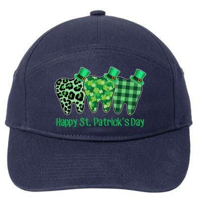 Three Tooth Leprechaun Hat Dentist Happy St Patrick's Day Gift 7-Panel Snapback Hat