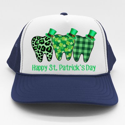 Three Tooth Leprechaun Hat Dentist Happy St Patrick's Day Gift Trucker Hat