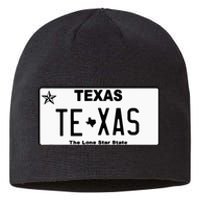 Texas TX License Plate Classic Sustainable Beanie