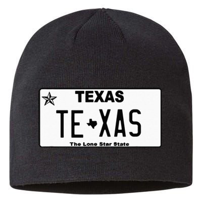 Texas TX License Plate Classic Sustainable Beanie