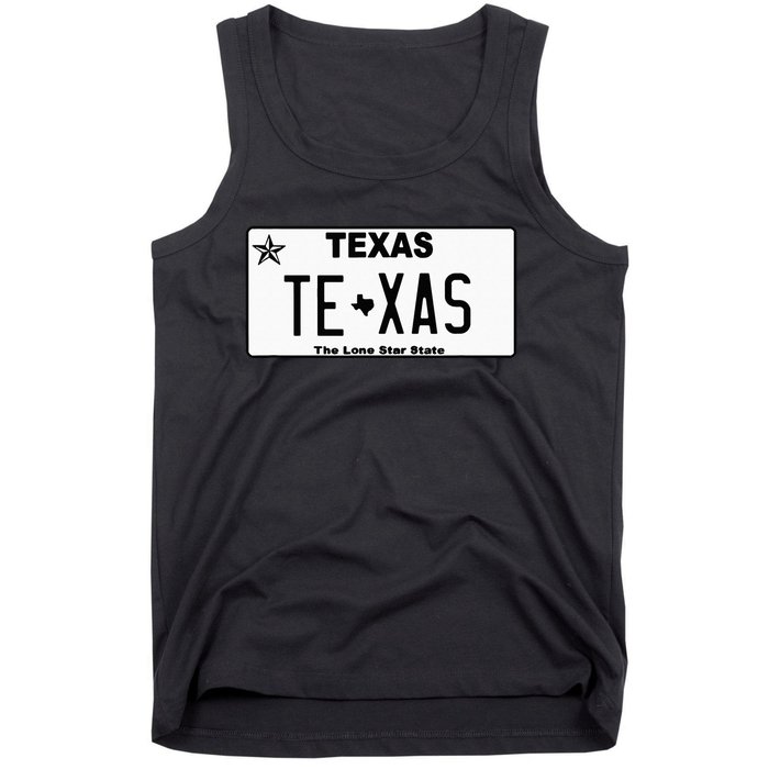 Texas TX License Plate Classic Tank Top