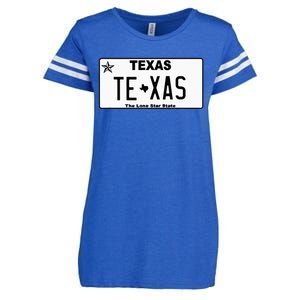 Texas TX License Plate Classic Enza Ladies Jersey Football T-Shirt