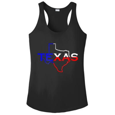 Texas The Lone Star State Ladies PosiCharge Competitor Racerback Tank