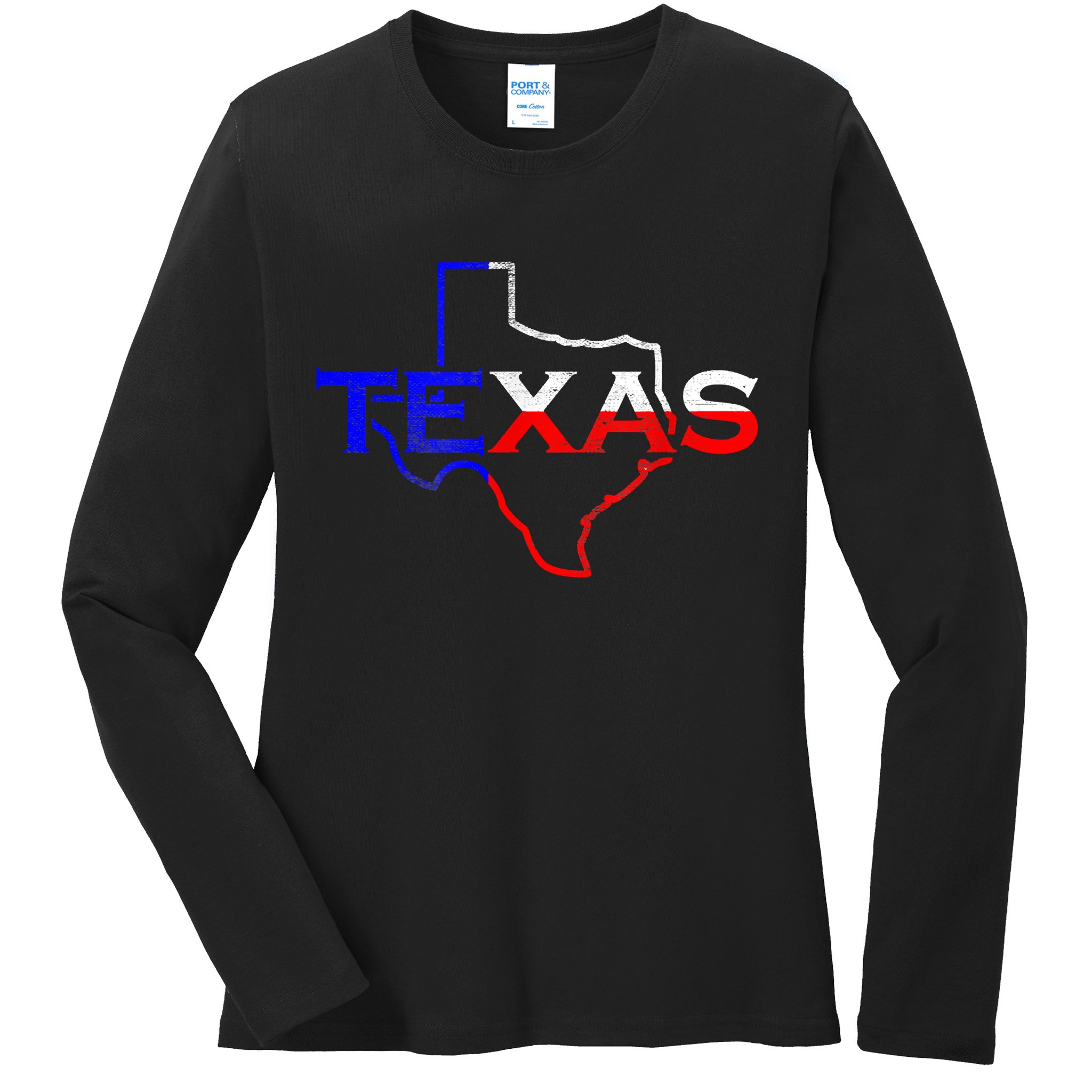 Texas The Lone Star State Ladies Long Sleeve Shirt