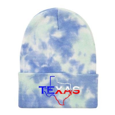 Texas The Lone Star State Tie Dye 12in Knit Beanie