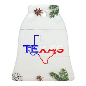 Texas The Lone Star State Ceramic Bell Ornament