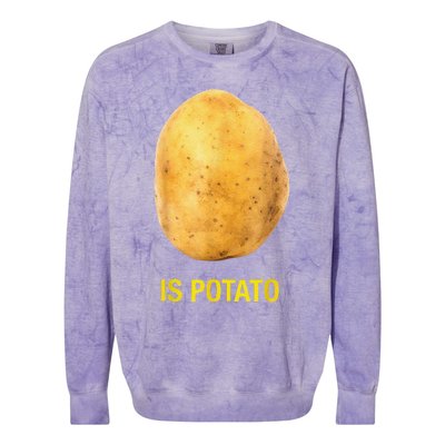 Trendy The Late Show With Stephen Colbert Is Potato Charity Colorblast Crewneck Sweatshirt