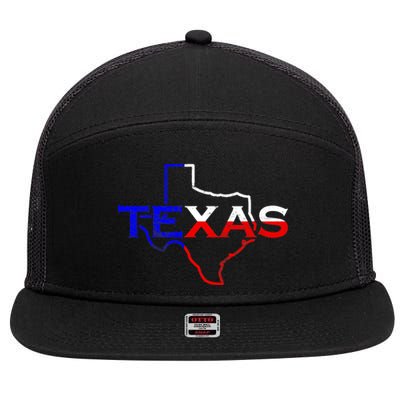 Texas The Lone Star State Novelty 7 Panel Mesh Trucker Snapback Hat