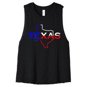 Texas The Lone Star State Novelty Women's Racerback Cropped Tank