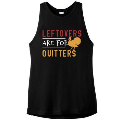 Thanksgiving Turkey Leftovers Humor Graphic Ladies PosiCharge Tri-Blend Wicking Tank