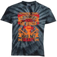 There's This Loaborers And He Kinda Has My Heart Labor Day Gift Kids Tie-Dye T-Shirt