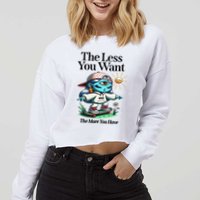 Thirdeyekingdom The Less You Want The More You Have Cropped Pullover Crew