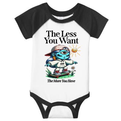 Thirdeyekingdom The Less You Want The More You Have Infant Baby Jersey Bodysuit