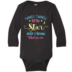 Twinkle Twinkle Little Star Gender Reveal Party Baby Shower Baby Long Sleeve Bodysuit