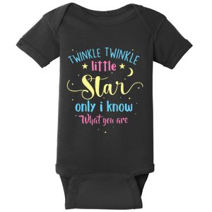 Twinkle Twinkle Little Star Gender Reveal Party Baby Shower Baby Bodysuit