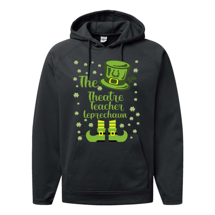 Theatre Teacher Leprechaun Group Matching St Patricks Day Performance Fleece Hoodie