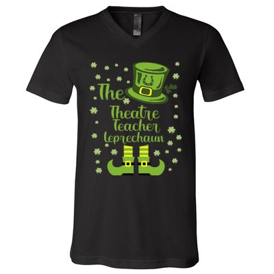 Theatre Teacher Leprechaun Group Matching St Patricks Day V-Neck T-Shirt