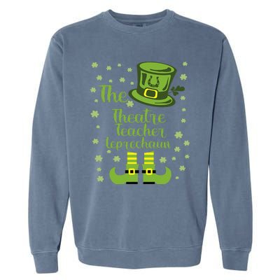 Theatre Teacher Leprechaun Group Matching St Patricks Day Garment-Dyed Sweatshirt