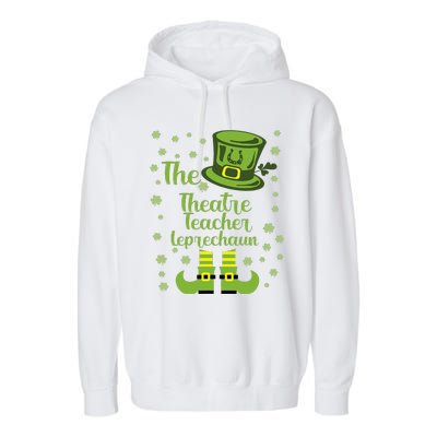 Theatre Teacher Leprechaun Group Matching St Patricks Day Garment-Dyed Fleece Hoodie