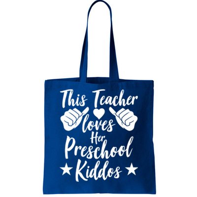 This Teacher Loves Her Valentines Day Preschool Students Gift Tote Bag