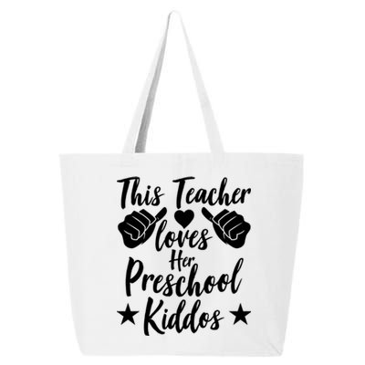 This Teacher Loves Her Valentines Day Preschool Students Gift 25L Jumbo Tote