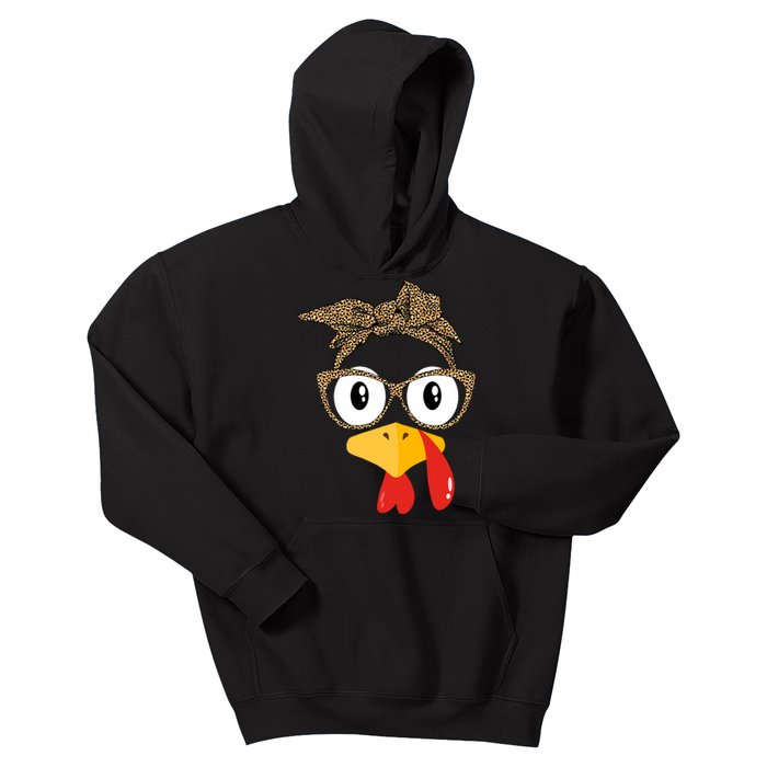 Thanksgiving Turkey Leopard Sunglasses Women Girl Autumn Kids Hoodie