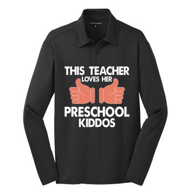 This Teacher Loves Her Valentines Day Preschool Students Meaningful Gift Silk Touch Performance Long Sleeve Polo