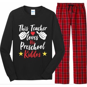 This Teacher Loves His Valentines Day Preschool Students Gift Long Sleeve Pajama Set