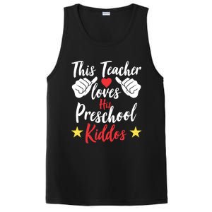 This Teacher Loves His Valentines Day Preschool Students Gift PosiCharge Competitor Tank