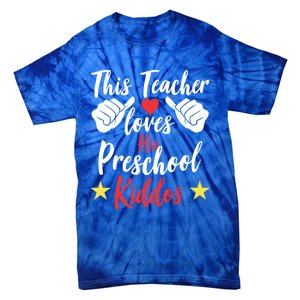 This Teacher Loves His Valentines Day Preschool Students Gift Tie-Dye T-Shirt