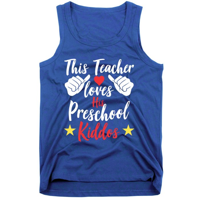 This Teacher Loves His Valentines Day Preschool Students Gift Tank Top