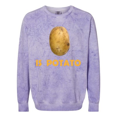 Trendy The Late Show With Stephen Colbert Is Potato Charity Colorblast Crewneck Sweatshirt