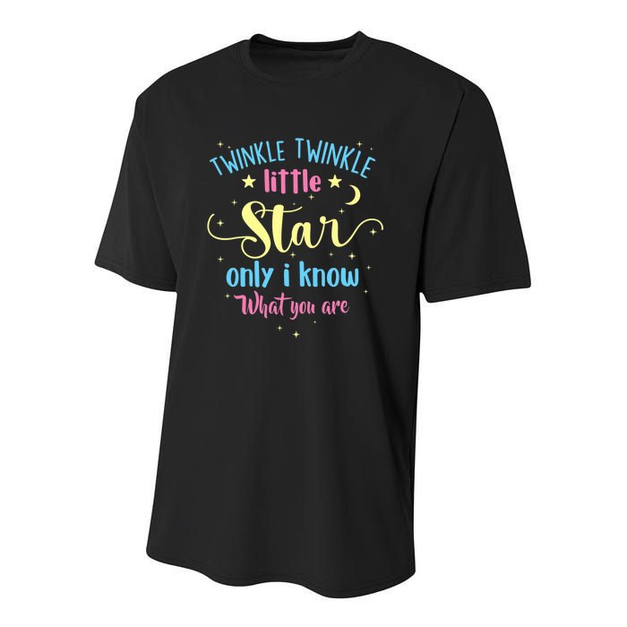 Twinkle Twinkle Little Star Gender Reveal Party Baby Shower Youth Performance Sprint T-Shirt